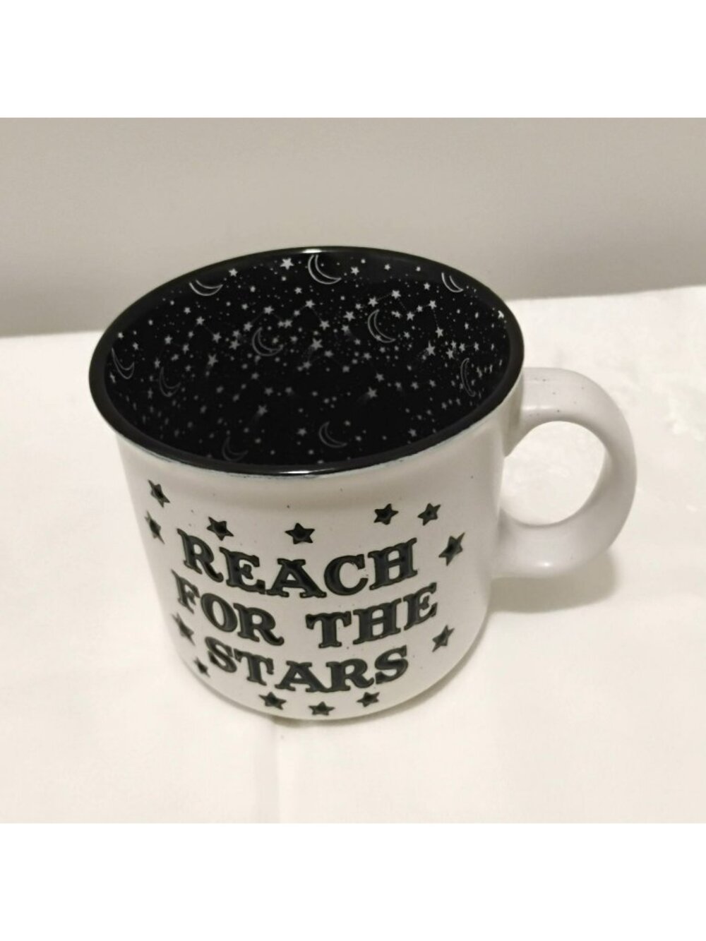 Celestial Campfire Coffee Mug Reach For The Stars Moon, Boho Starry Night